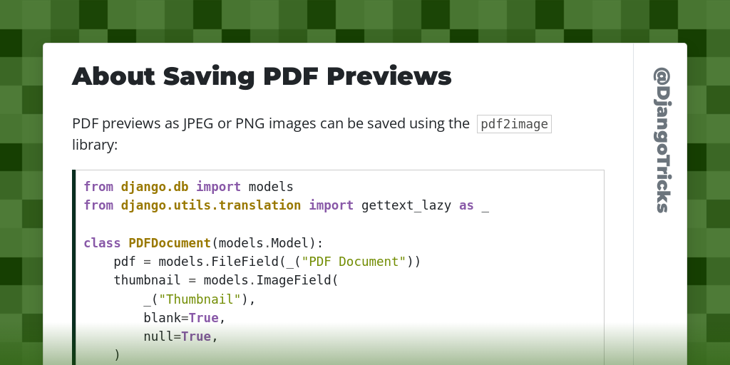 About Saving PDF Previews