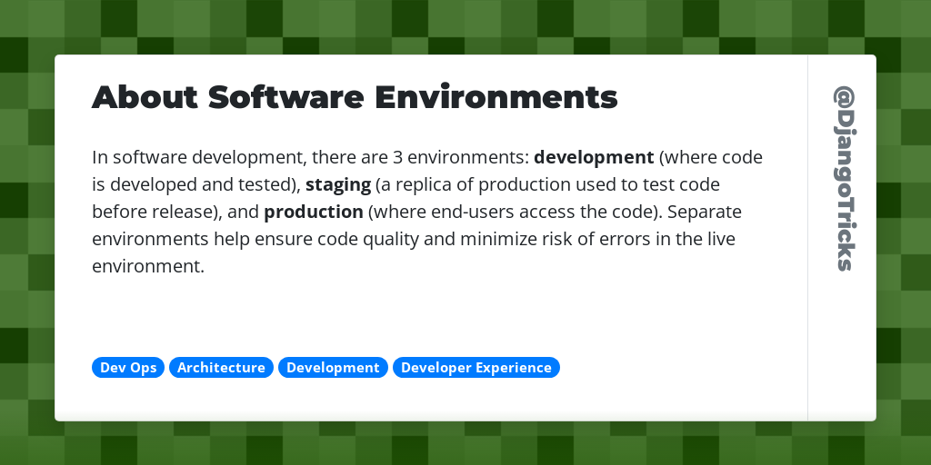 About Software Environments