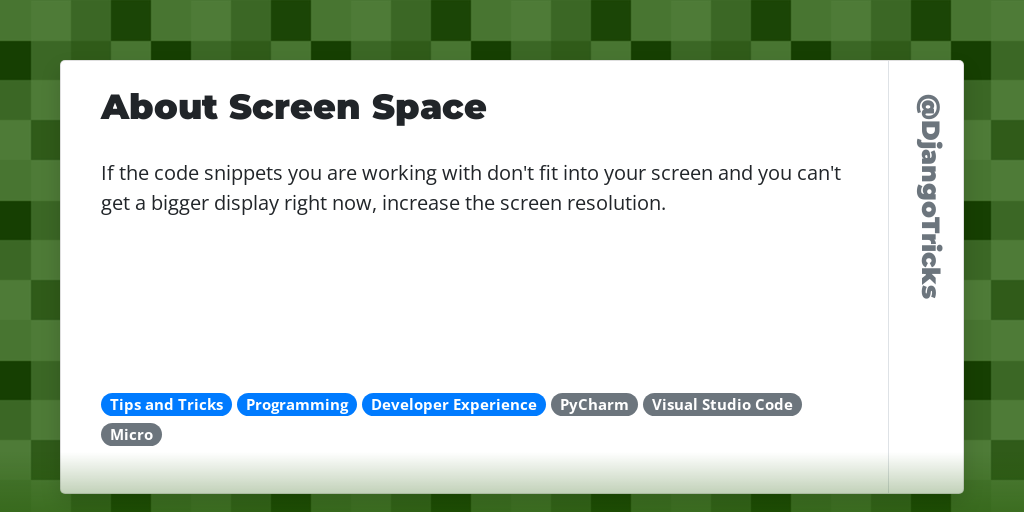 About Screen Space