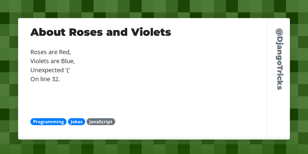 About Roses and Violets