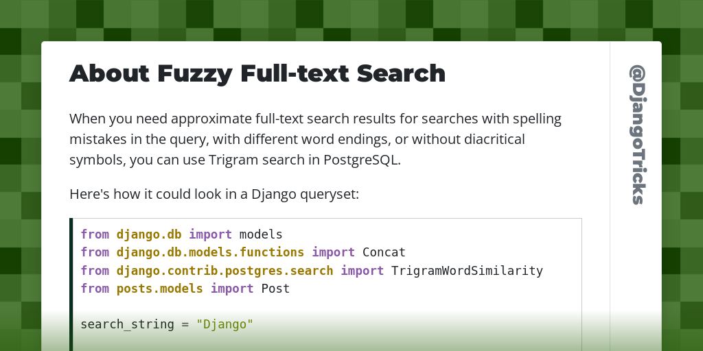 About Fuzzy Full-text Search