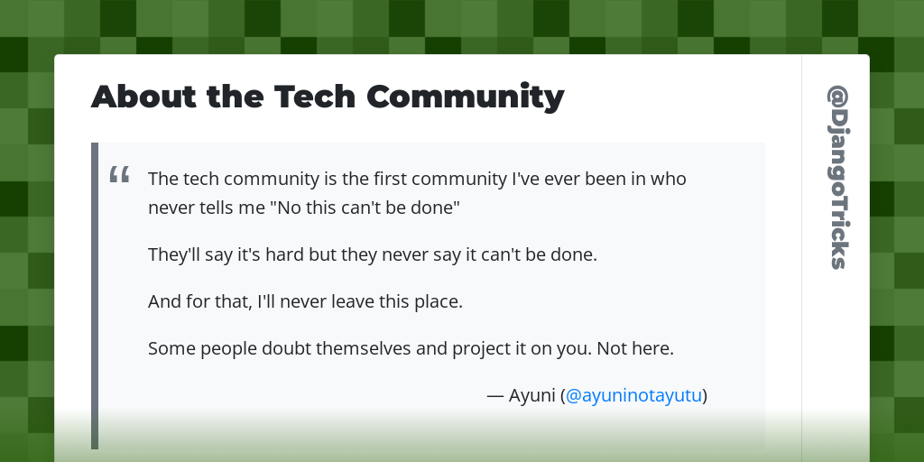 About the Tech Community