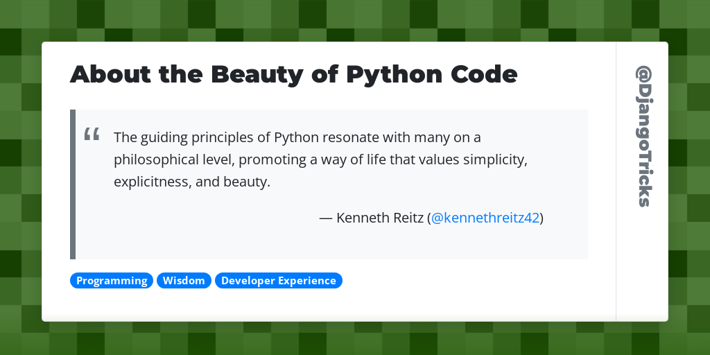 About the Beauty of Python Code