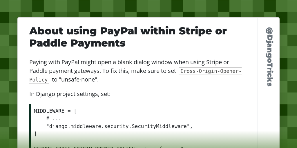 About using PayPal within Stripe or Paddle Payments