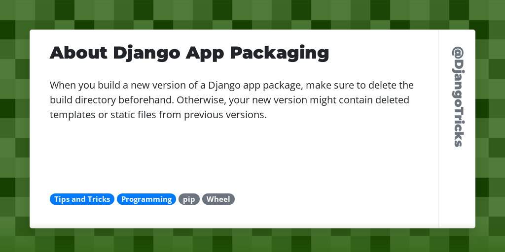 About Django App Packaging