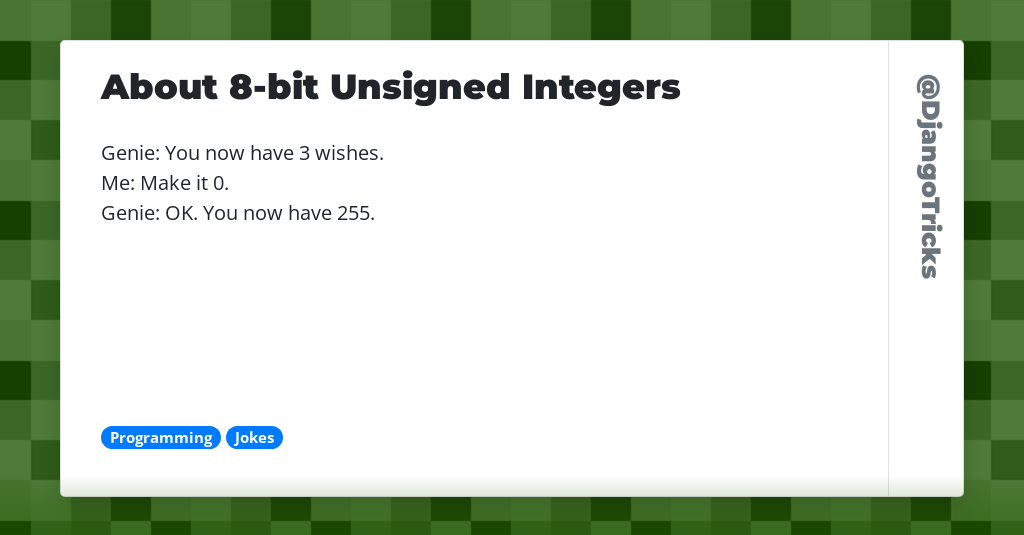 About 8-bit Unsigned Integers