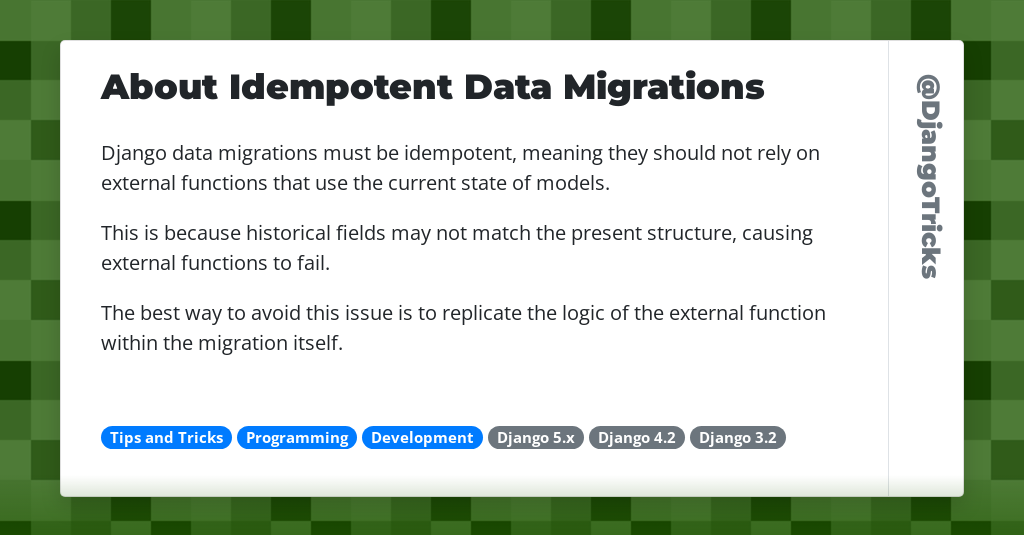 About Idempotent Data Migrations