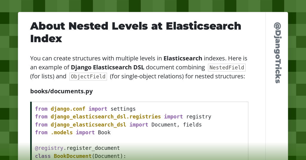 About Nested Levels at Elasticsearch Index