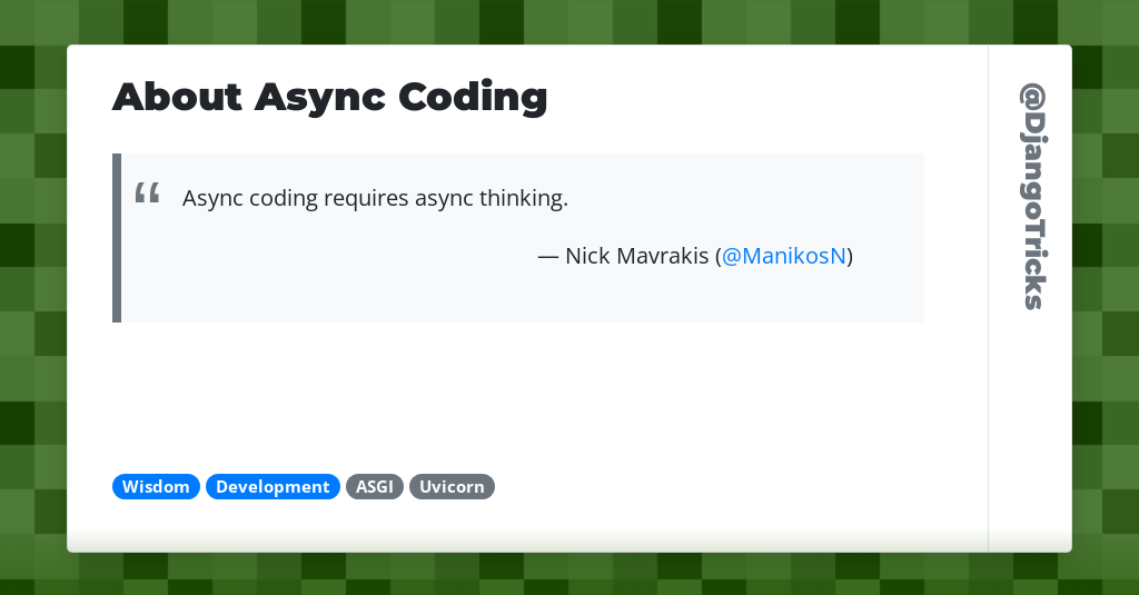 About Async Coding